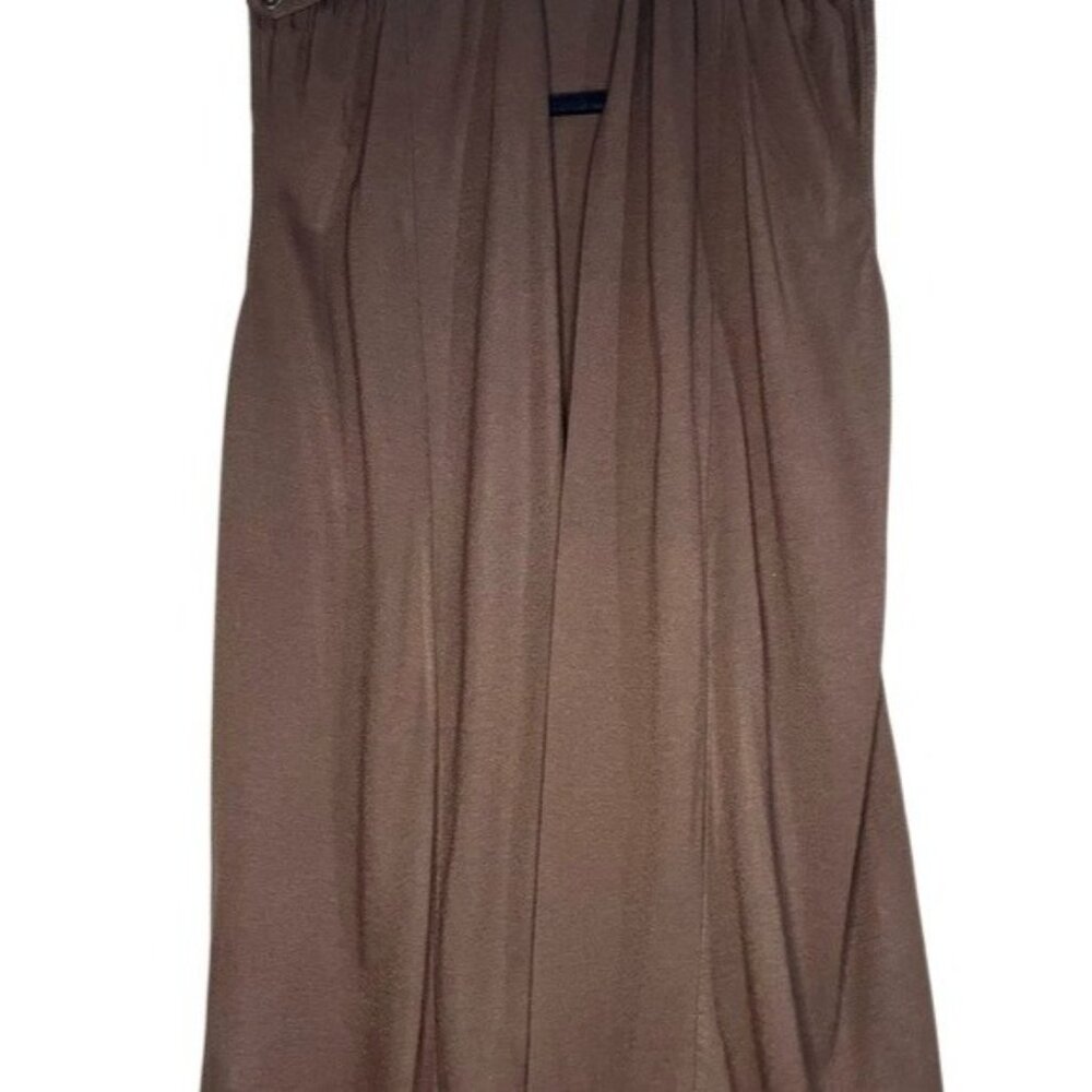 Liz Claiborne Brown Sleeveless Waterfall Open Front Cardigan Vest Women’s Size M - Picture 3 of 12